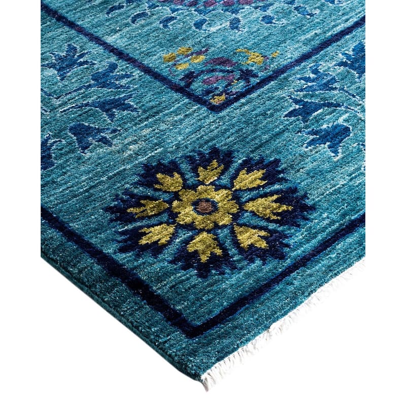 Contemporary Overdyed Wool Hand Knotted Area Rug - 6' 2" x 8' 3"