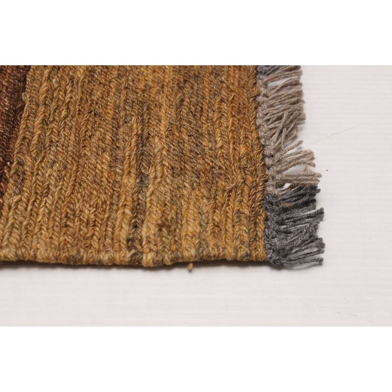 ECARPETGALLERY Flat-Weave Lahor Finest Beige, Red Wool Tapestry Kilim - 13'1 x 14'6