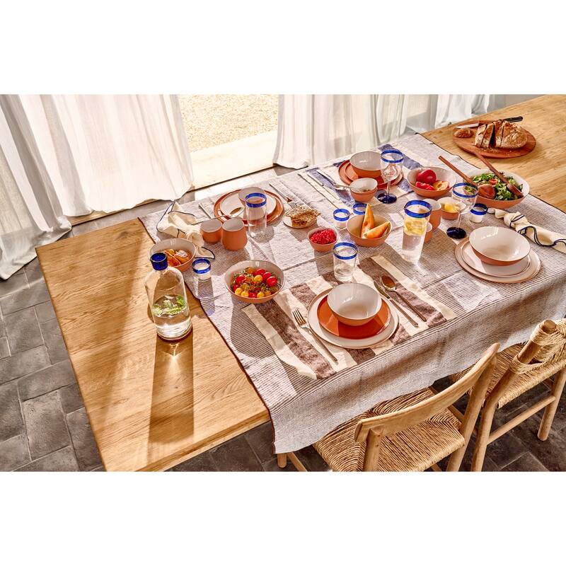 Borosilicate Glass Carafe - 20 fl oz - Clear and Blue