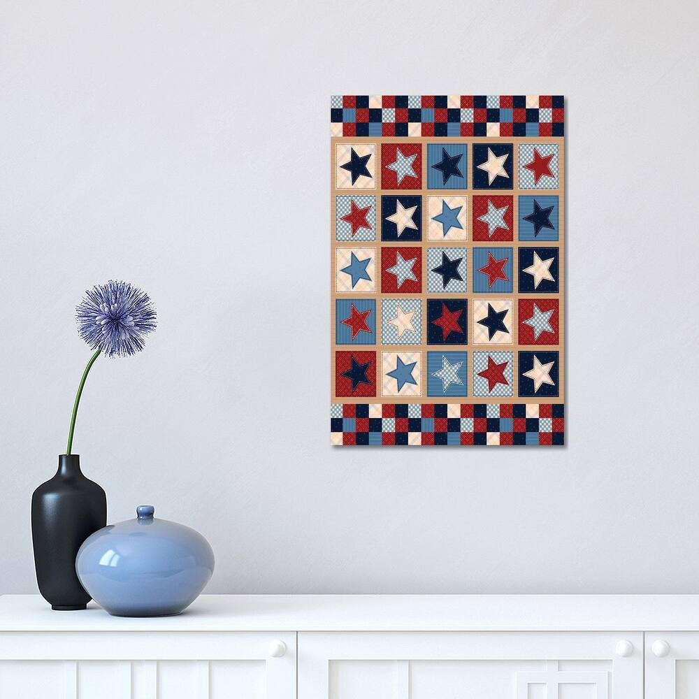 iCanvas "Americana Patriotic Patches II" by Gail Veillette Canvas Print