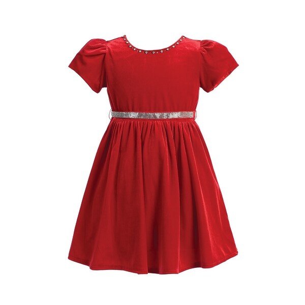 baby girl red velvet christmas dresses