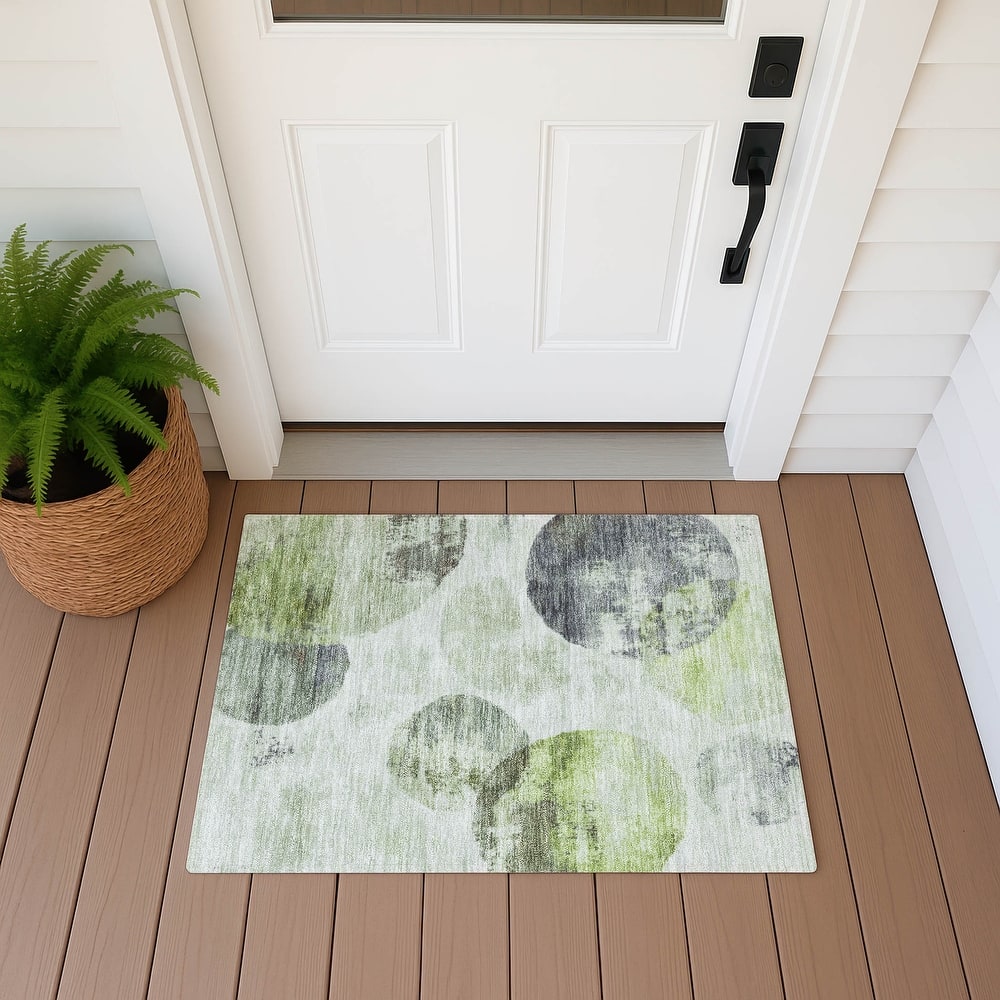 Machine Washable Indoor/ Outdoor Contemporary Micha Chantille Rug