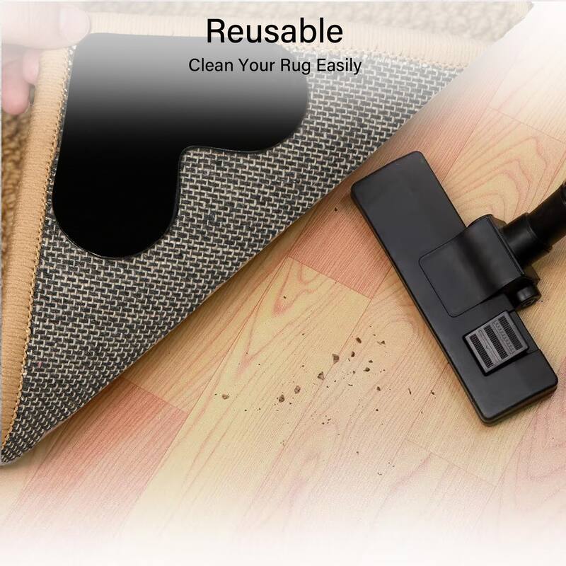 Non Slip Rug Tape / Adhesive Heart-shape - Black - 3.74" x 2.95"