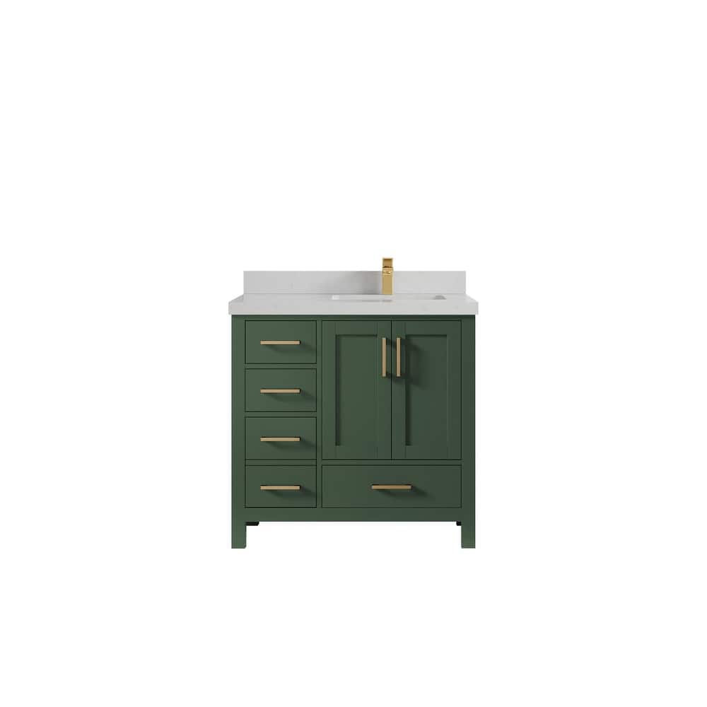 Willow Collections 36 in. W x 22 in. D Malibu Right Offset Sink Bathroom Vanity with Countertop