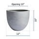 preview thumbnail 15 of 15, DreamPatio Long Beach Fiberstone Egg Planter for Indoor/Outdoor 12x12x10 - Gray