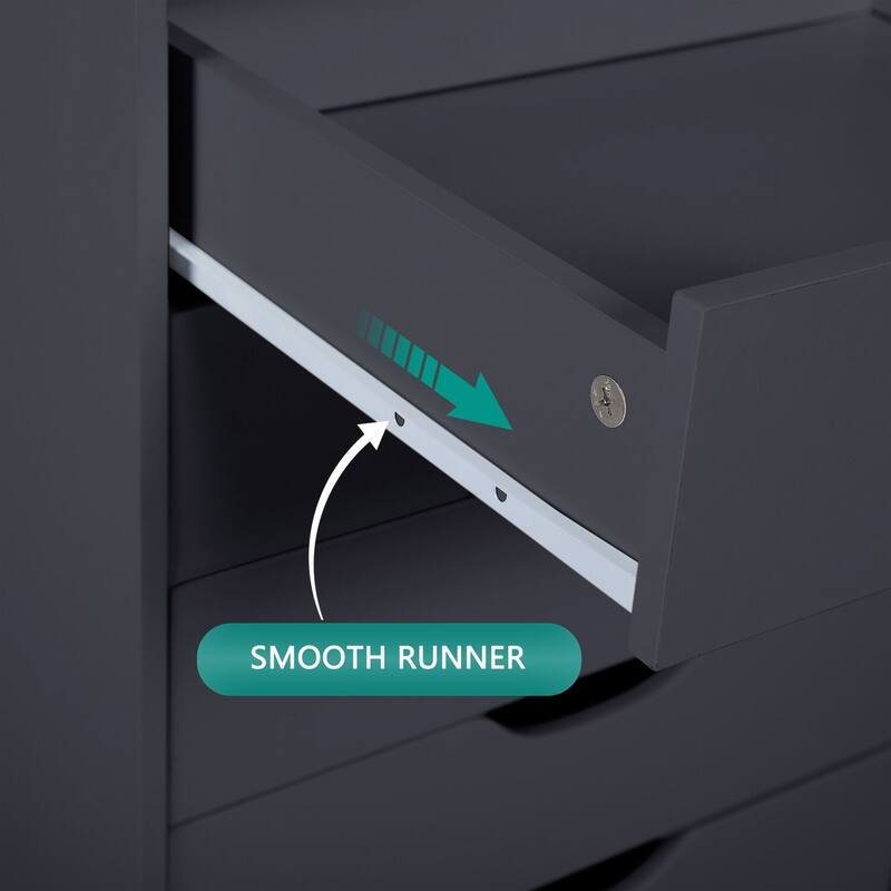 7- Drawer Office File Wooden Cabinet, for Home Office, Mobile File Cabinet, Mobile Storage Cabinet, Filing Storage Drawer