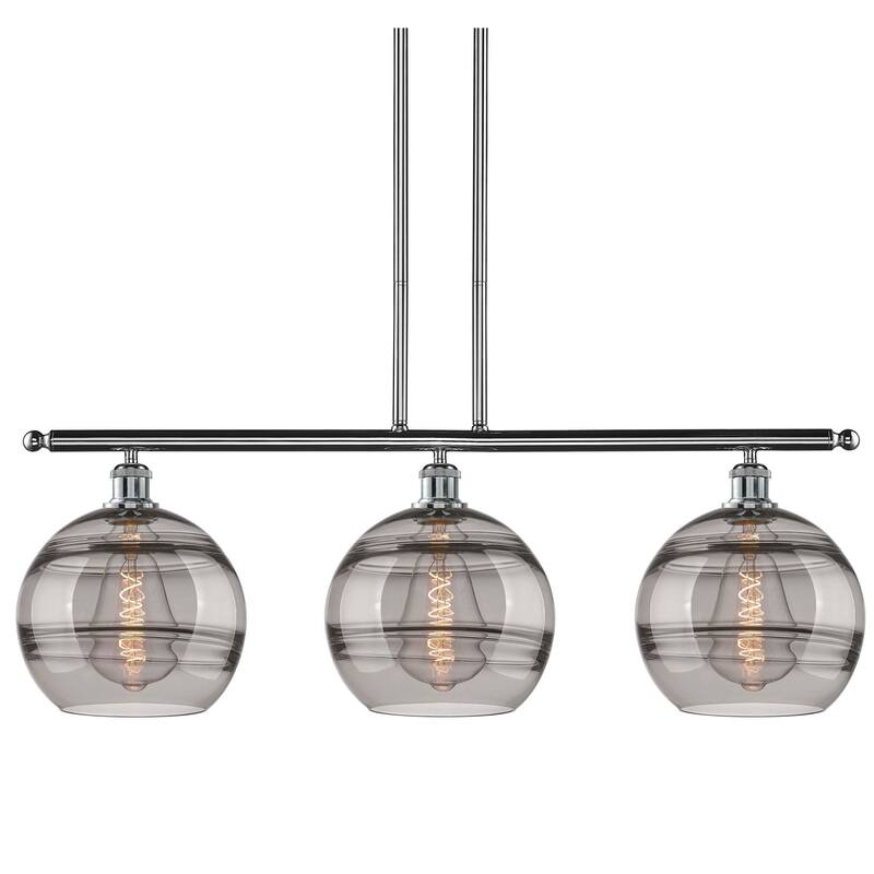 Innovations Lighting 516-3I-13-37 Rochester Pendant Rochester 3 Light - Polished Chrome / Light Smoke