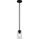 preview thumbnail 4 of 6, Quoizel Blanche Matte Black 1-light Mini Pendant