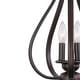 preview thumbnail 9 of 10, Monrovia 3 Light Bronze Teardrop Candle Pendant - 11.25-in W x 24-in H x 11.25-in D