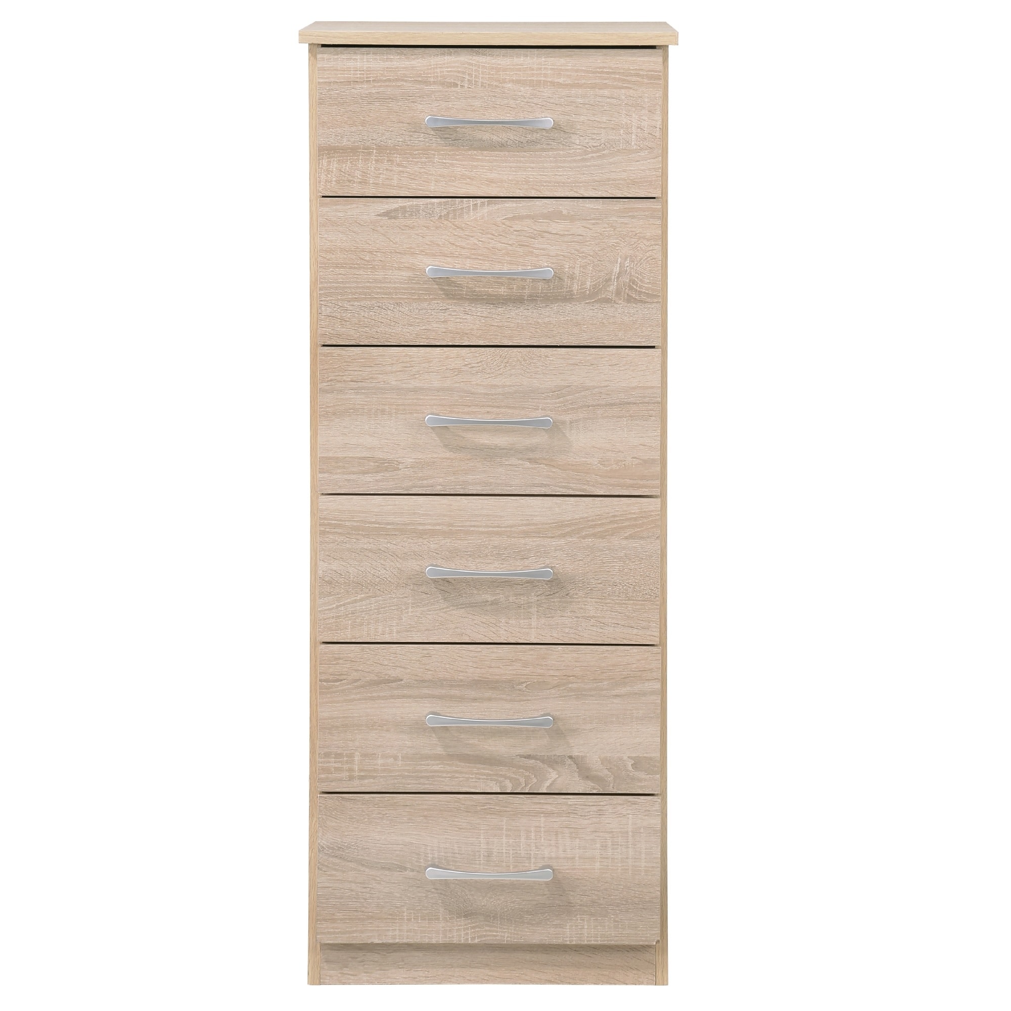 6-Drawer Wooden Bedroom Chest - 48" - Brown