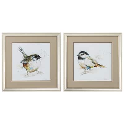 Propac Images Watercolor Mountain Set of 2 Wall Art - Brown