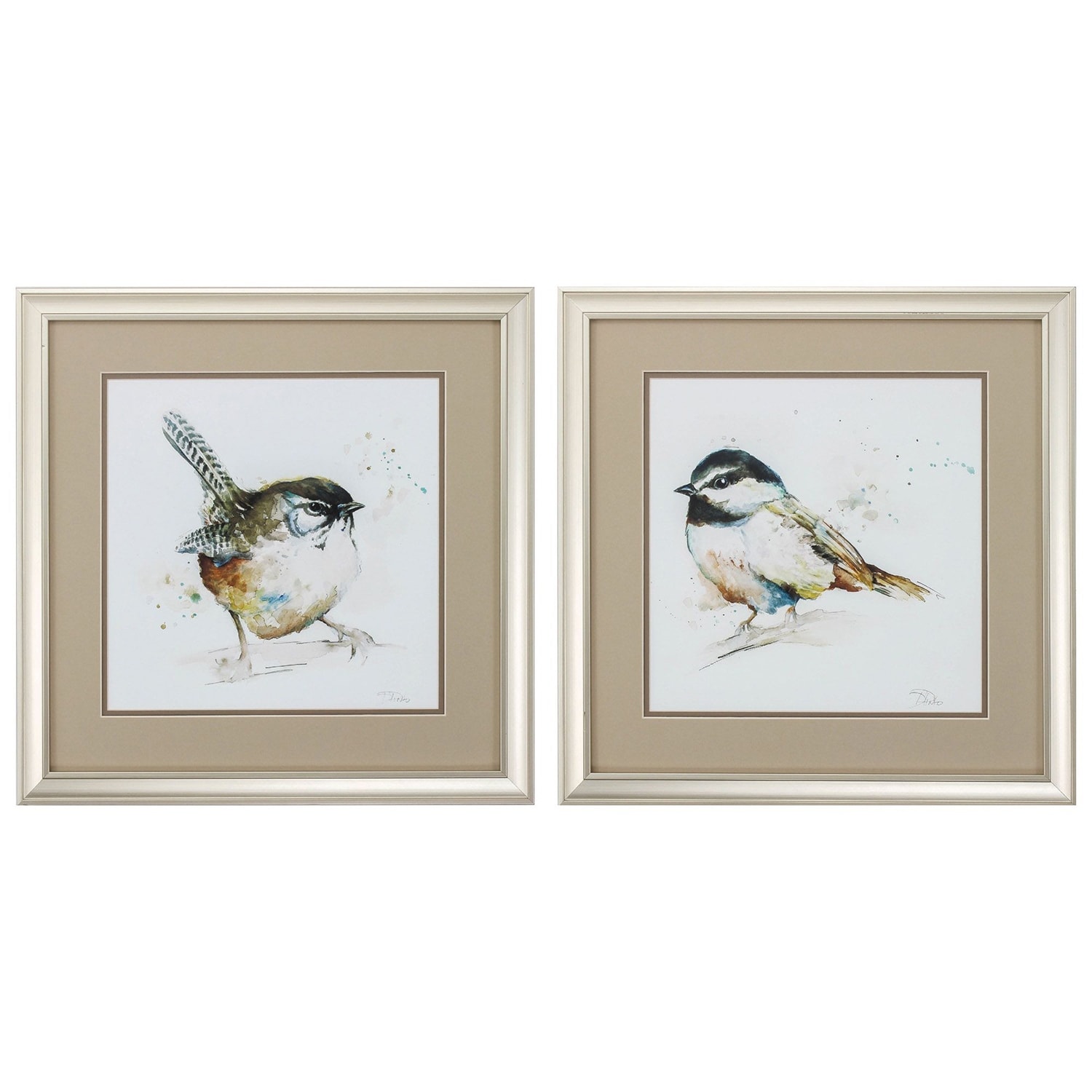 Propac Images Watercolor Mountain Set of 2 Wall Art - Brown
