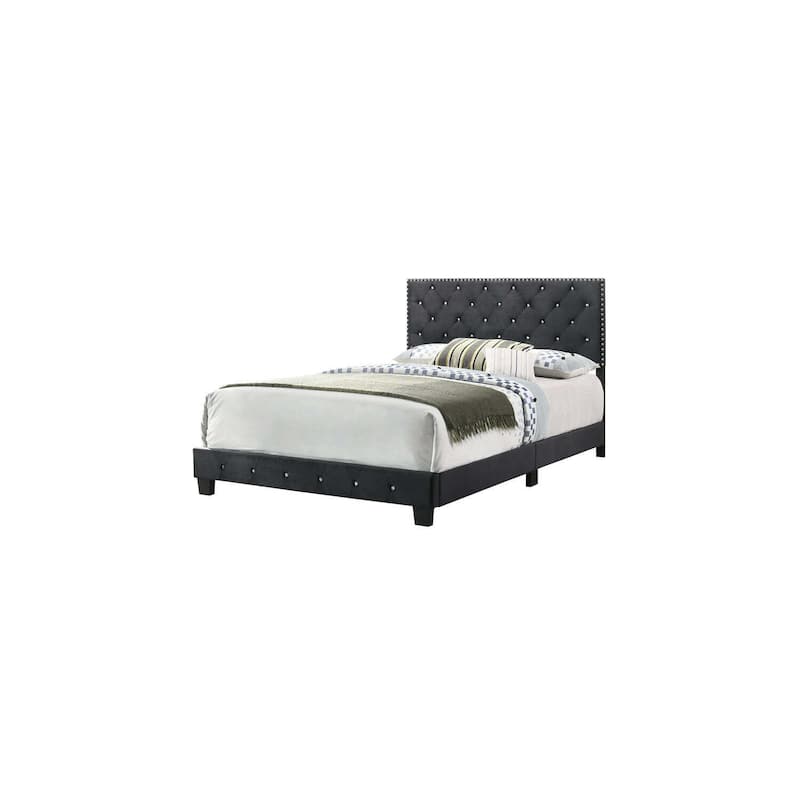Black Full Bed with Transitional Style, Durable Frame and Sleek Finish Perfect for Contemporary Bedrooms or Guest Retreats