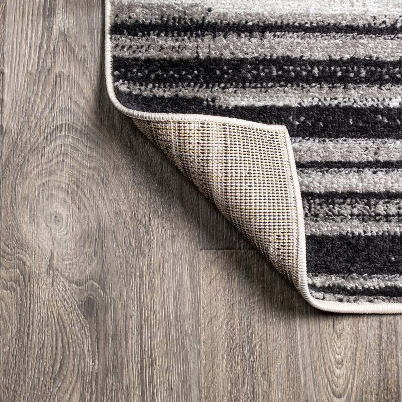 JONATHAN Y Shore Modern Half-Stripe Area Rug