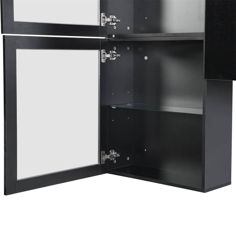 High Gloss TV Stand w/Ample Storage Space,MediaConsole，Versatile