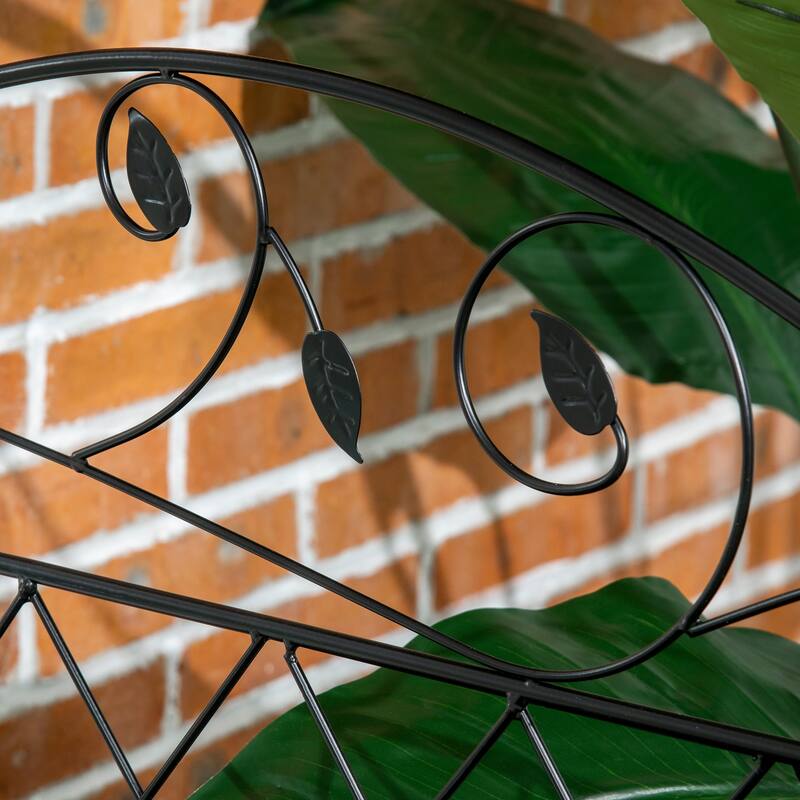 Outsunny Garden Fence, 4 Pack Metal Fence Panels, 11.5', Rust-Resistant Animal Barrier & Decorative Border Flower Edging