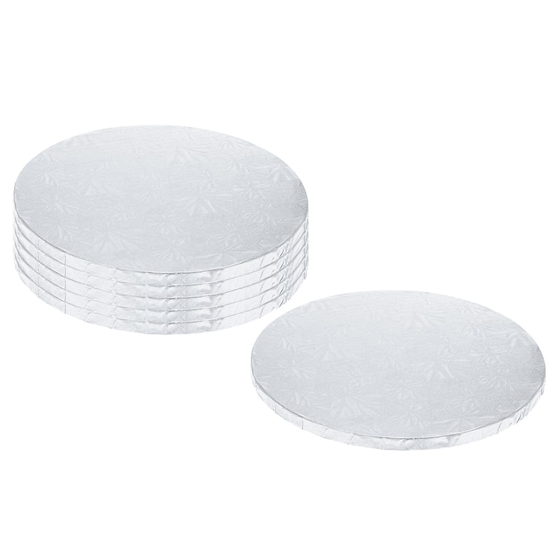 Cake Boards, 6Pcs - Cardboard Cake Drums, 1/2" Thick Round Cake Base