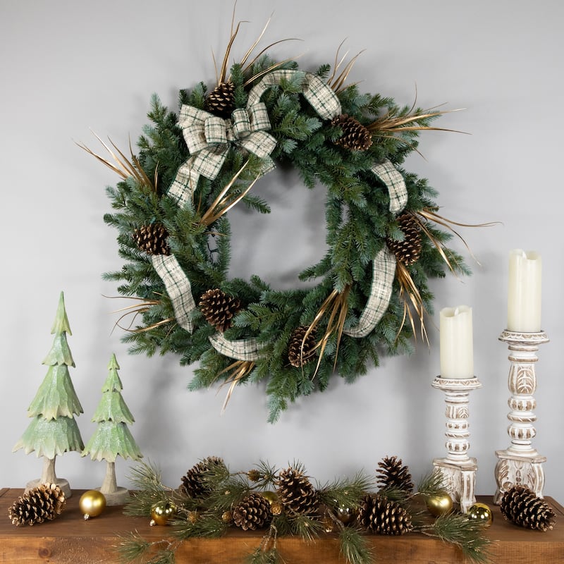 Blue Spruce Artificial Christmas Wreath 48-Inch Unlit - 48"