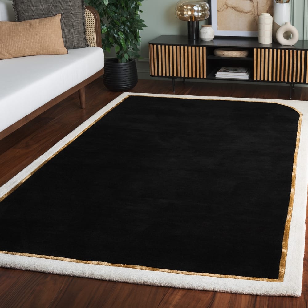 SAFAVIEH Handmade Fifth Avenue Abla Border Design Wool Rug