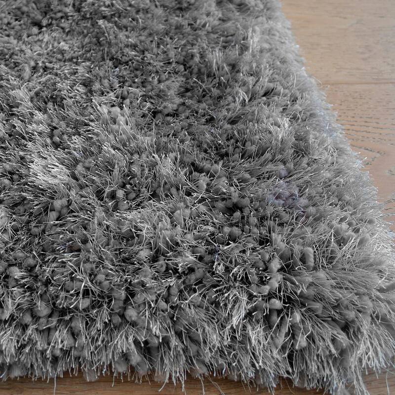 Glorious Collection 2-inch Pile Large Shag Area Rug Light Gray
