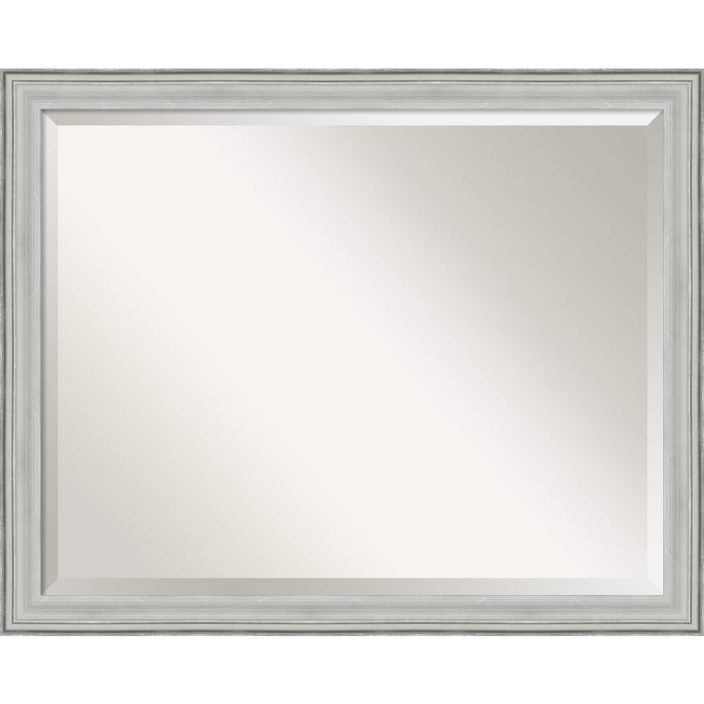Beveled Wood Wall Mirror - Bel Volto Silver Frame