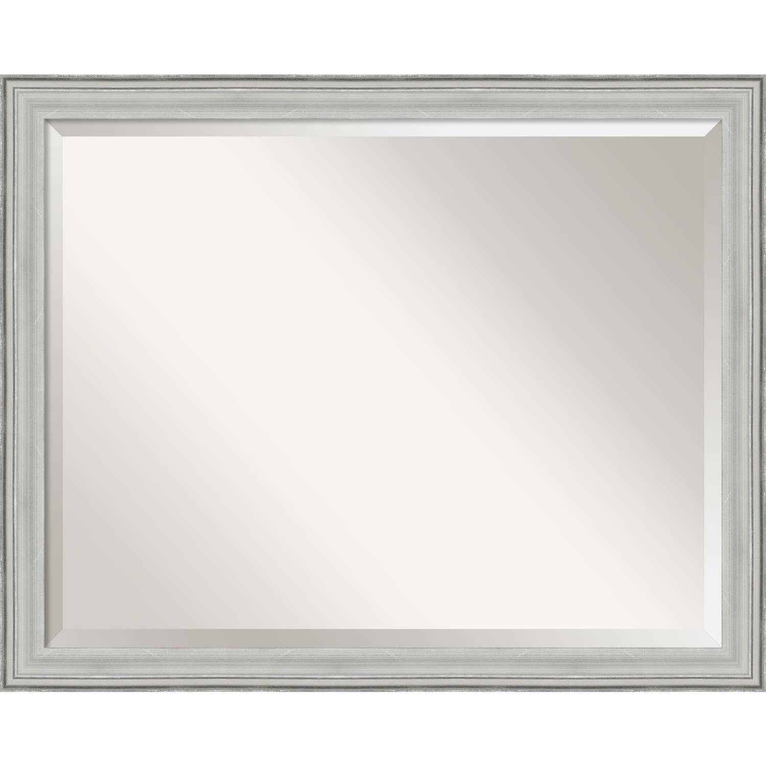 Beveled Wood Wall Mirror - Bel Volto Silver Frame