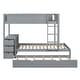 preview thumbnail 18 of 16, Twin-over-Twin Bunk Bed with Twin size Trundle, Storage and Desk,Multifunctional Bunk Bed with Storage