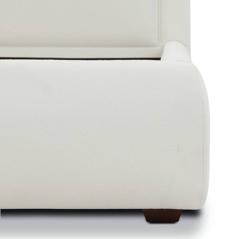 Poly & Bark Plato Queen Bed in Polar White