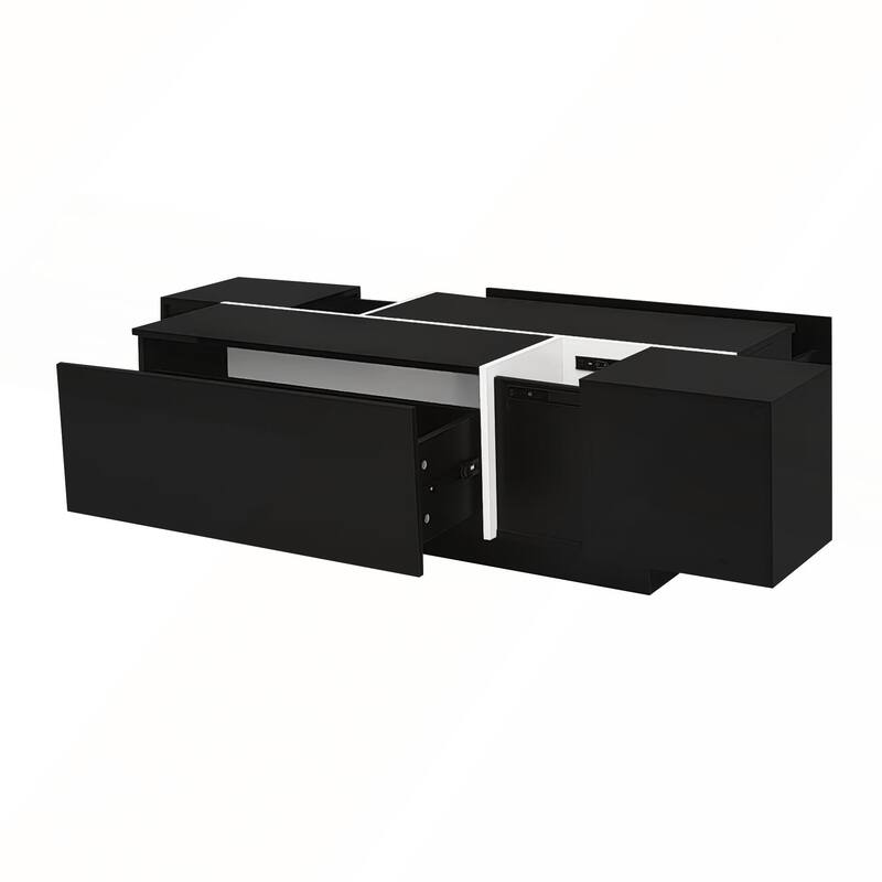 Extendable Coffee Table with High-Gloss Finish