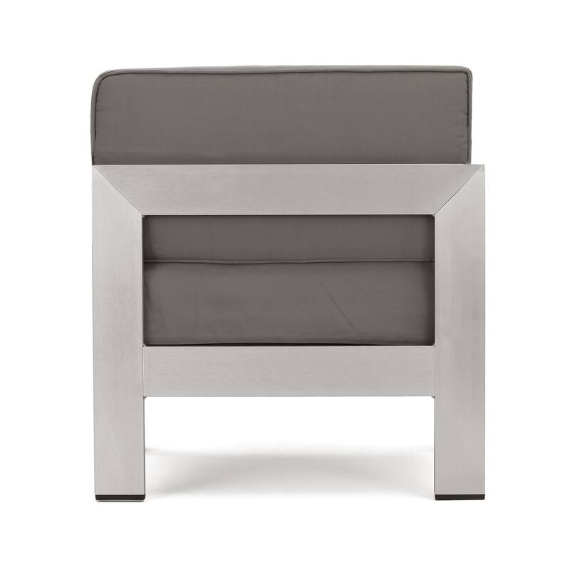 Cape Coral Outdoor 7-seat Aluminum Sectional Sofa Set by Christopher Knight Home