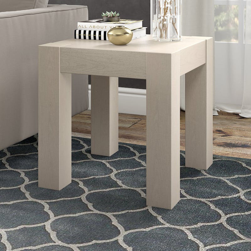 Langston 22" Wide Square Side Table - 22" Wide - Alder White