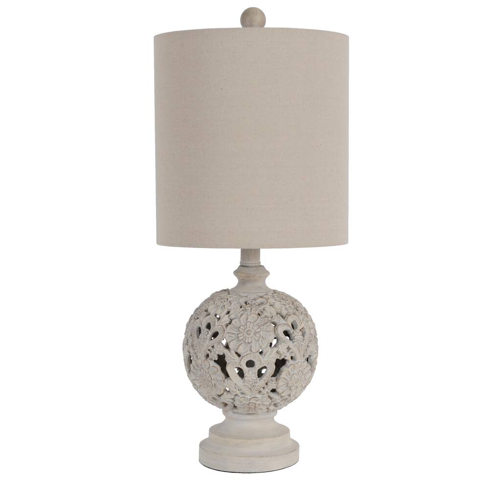 Gannon Geometric Embossed Resin Table Lamp