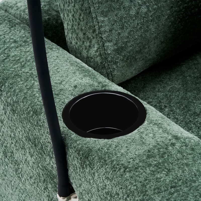 Chaise Lounge Chair Upholstered Modular Sofa with Cup & Phone Holders