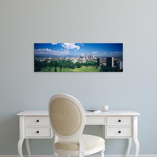 Easy Art Prints Panoramic Images's 'High angle view of a city, Denver, Colorado, USA' Premium Canvas Art