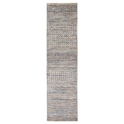 ECARPETGALLERY Hand-knotted Silk Shadow Multi Color Silk, Wool Rug - 2' 6" x 9' 11"
