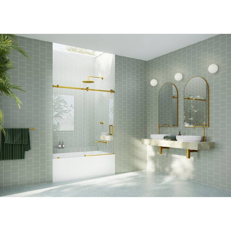 Glass Warehouse B-SQSLD-56 Astro 60" High x 56" Wide Sliding Frameless
