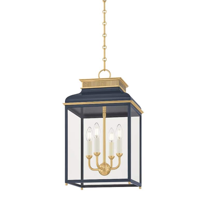 Hudson Valley Lighting MDS2400 Houghton 4 Light 13" Wide Taper Candle - Aged Brass / Distressed Bronze