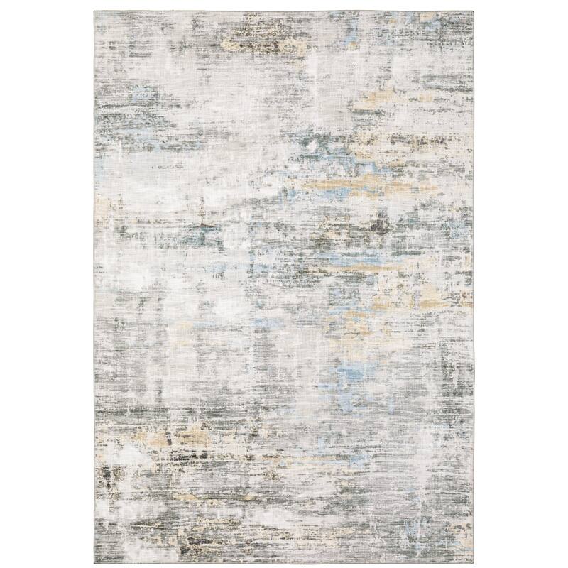 Vista Home Montreux Contemporary Abstract Gray Area Rug - 5' X 7' - Runner/Rectangle