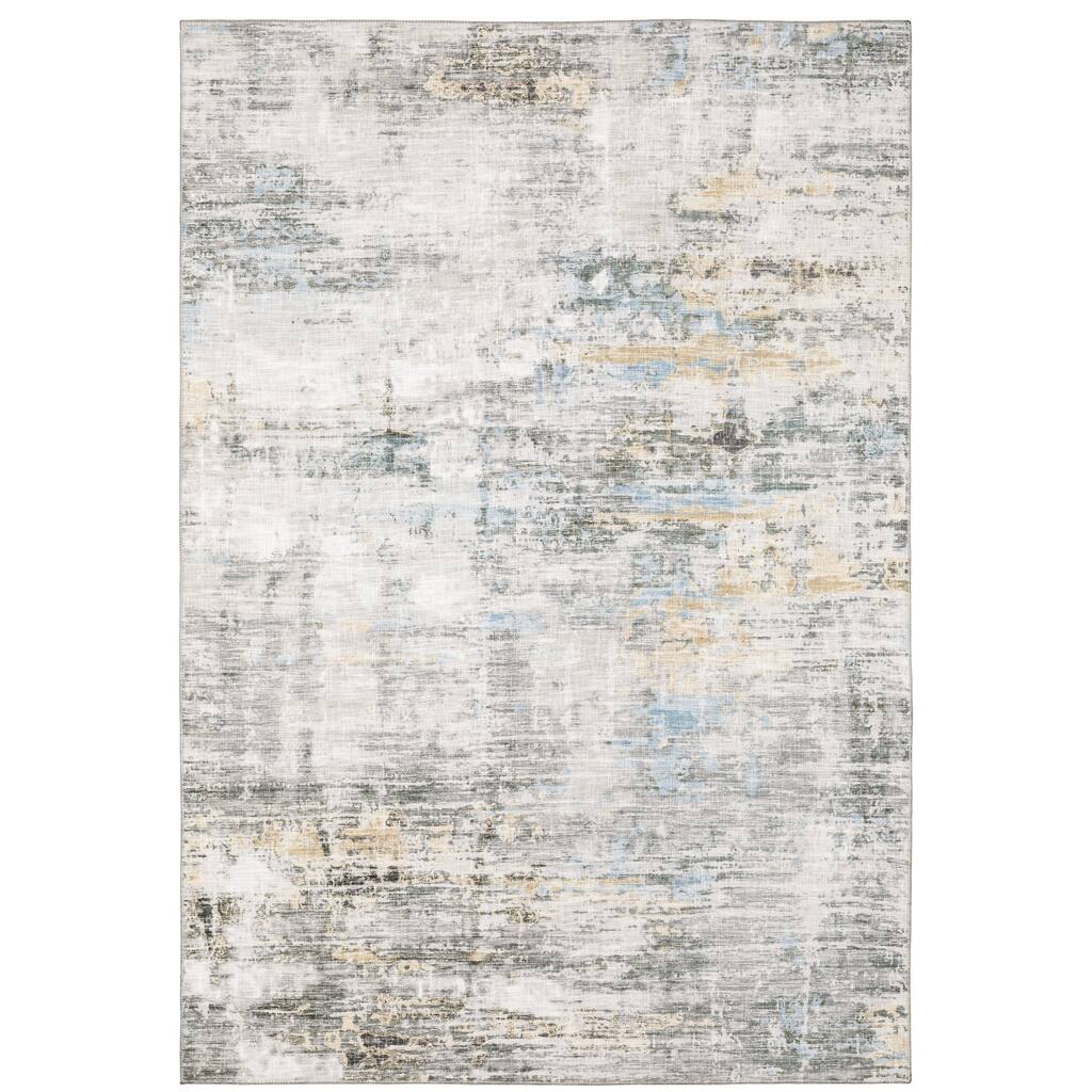Vista Home Montreux Contemporary Abstract Gray Area Rug