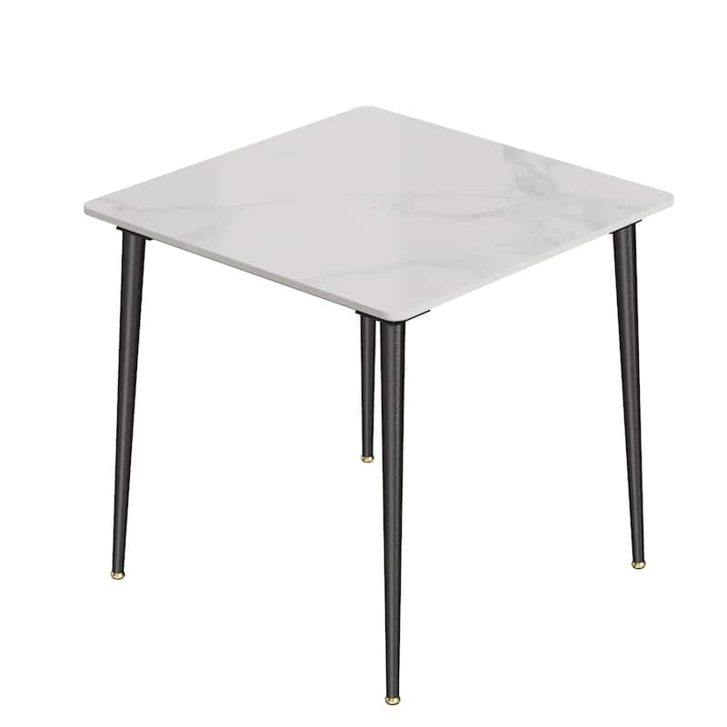 31.5" Square Artificial Marble Top Kitchen Dining Table