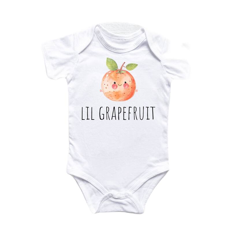 Grapefruit Fruit - Baby Boy Girl Clothes Infant Bodysuit Funny Cute Newborn - White - 3-6M
