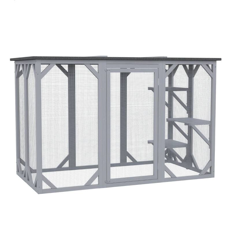 Large Wooden Outdoor Cat Enclosure Catio Cage