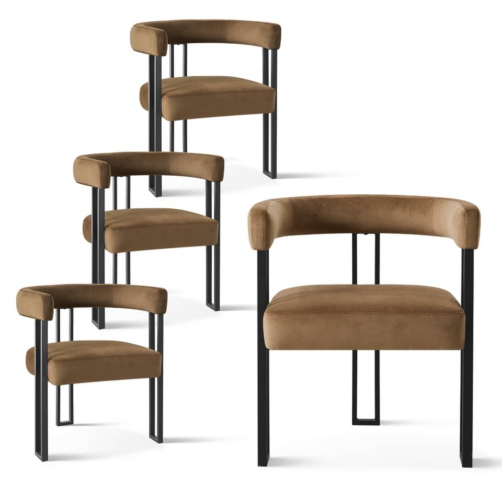 Velvet Upholstered Armchair