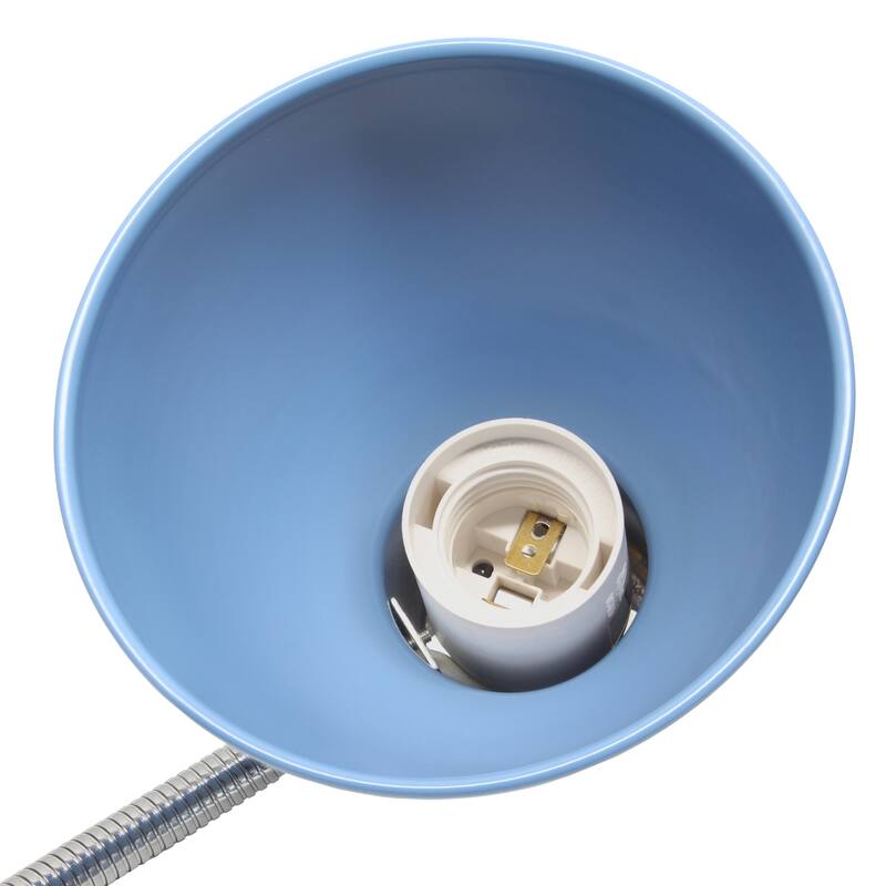 Gooseneck Desk Lamp with Adjustment Shade - 16.25" - Blue