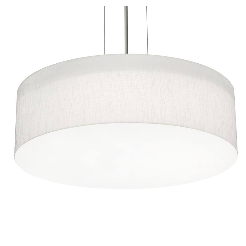 AFX Anton 15'' Pendant - Satin Nickel Finish - Linen White