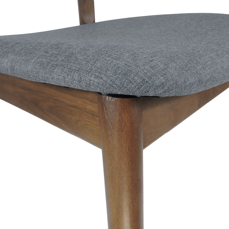 Cowen Upholstered Fabric and Rubberwood Dining Chairs (Set of 2) by Christopher Knight Home