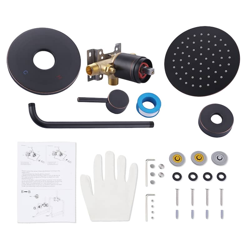 WOWOW Single Handle 5-Spray Patterns Shower Faucet with Valve