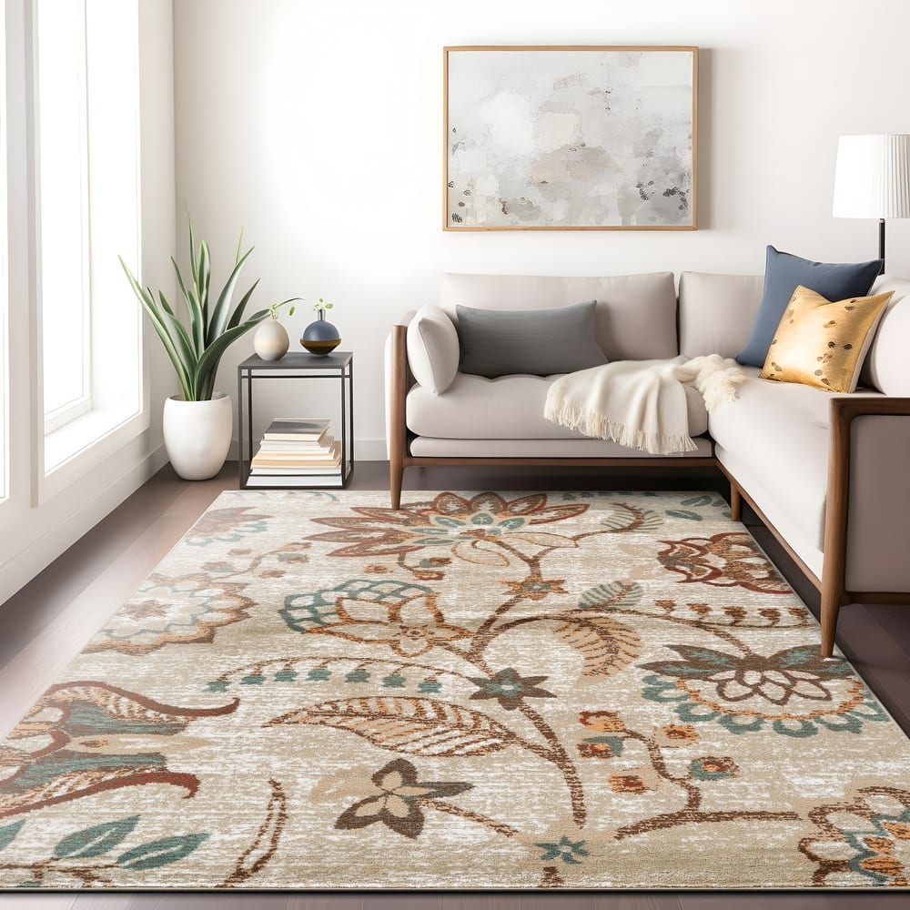 World Rug Gallery Floral Modern Area Rug