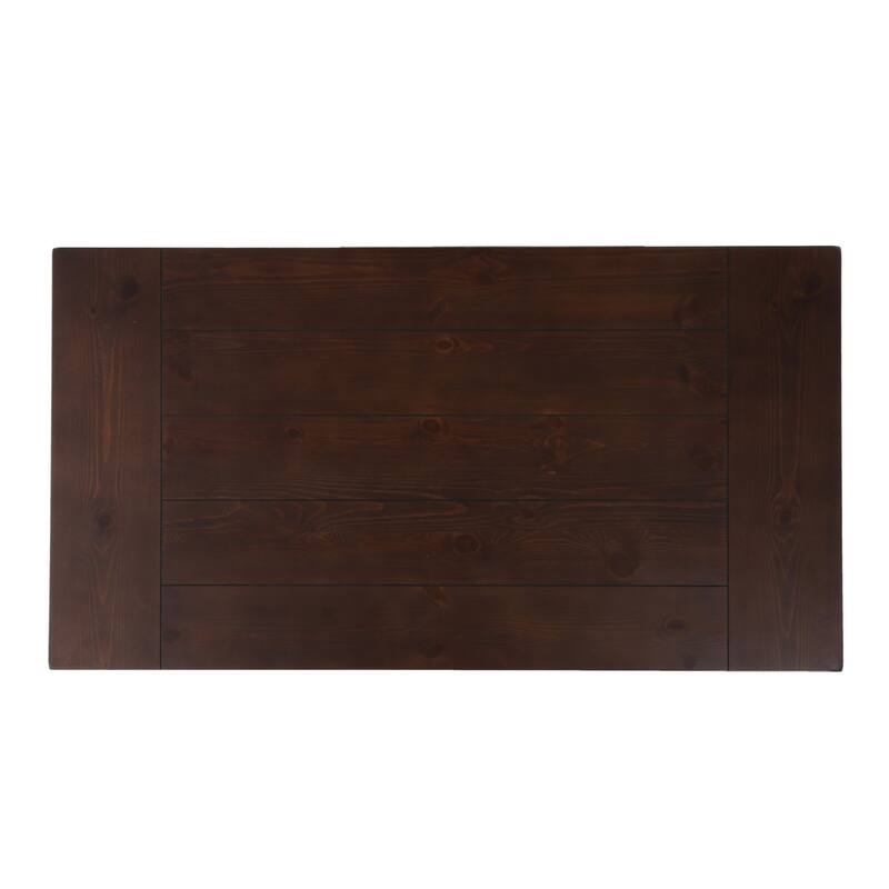48" Rustic Brown and Black Rectangular Coffee Table