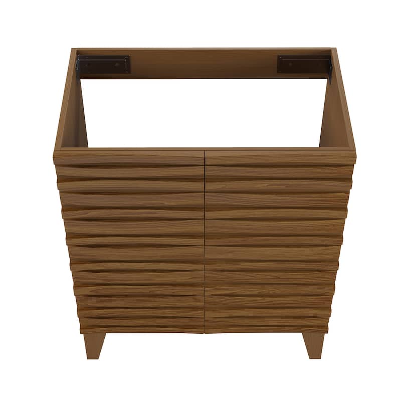 Cascade 30" Freestanding Bathroom Vanity Cabinet Without Top In Brown Oak - 30